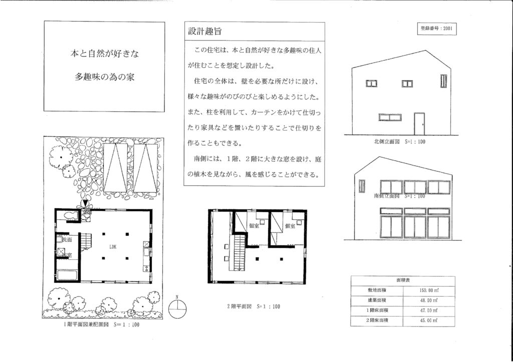 本と自然が好きな多趣味の為の家1
